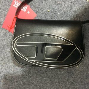 Diesel 1DR Shoulder Bag in Nappa Leather Black
